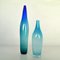 Blaue mundgeblasene blaue Vasen von Floris Meydam und Siem Van De Marel, 1960er, 3er Set 4