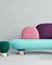 Toadstool Collection Ensemble Sofa with Table and Puffs by Masquespacio, Set of 5 10