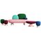 Toadstool Collection Ensemble Sofa with Table and Puffs by Masquespacio, Set of 5 1