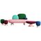 Toadstool Collection Ensemble Sofa with Table and Puffs by Masquespacio, Set of 5, Image 1