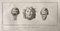 Aguafuerte original, varios antiguos maestros, cabezas humanas de la antigua Roma, década de 1750, Imagen 1