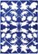 Kind of Cyan, Kaleidoscope Pattern with Flowers, 2022, Cyanotype Print on Paper 1