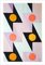 Natalia Roman, Lightning Bolt Tiles in Coral, Green & Black, 2022, Acrylic on Watercolor Paper 3