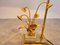 Vintage Brass Flower Table Lamp attributed to Massive, 1970s, Image 8