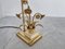 Vintage Brass Flower Table Lamp attributed to Massive, 1970s, Image 2