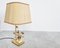 Vintage Brass Flower Table Lamp attributed to Massive, 1970s 10