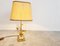 Vintage Brass Flower Table Lamp attributed to Massive, 1970s 3