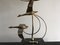 Vintage Gilt Metal Geese Lamp by L. Galeotti, Image 4