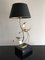 Vintage Gilt Metal Geese Lamp by L. Galeotti 1