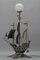 Spanish Wrought Iron and Glass Galleon Sailing Ship Shaped Floor Lamp, 1950s 2