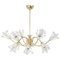 Large Starburst Brass Chandelier attributed to Emil Stejnar from Rupert Nikoll, Austria, 1960s 1