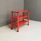 Italian Modern Red Metal Bookcase, 1980s 5