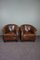 Sheep Leather Club Armchairs, Set of 2 1