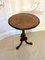 Antique Victorian Burr Walnut Inlaid Lamp Table, 1860s, Image 1