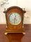 Antique Victorian Marquetry Inlaid Mantle Clock, 1890s 1