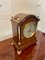 Antique Victorian Marquetry Inlaid Mantle Clock, 1890s 4