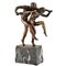 Art Nouveau Bronze Sculpture of Dancing Nude Couple by Charles Samuel, 1900s 1