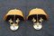 Brown Metal and Bamboo Metal Appliques, Italy, 1970s, Set of 2, Image 4