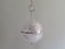 Lámpara colgante esférica de vidrio tallado, años 60, Imagen 1