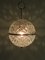Lámpara colgante esférica de vidrio tallado, años 60, Imagen 3