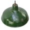 Vintage Industrial British Pendant Light in Green Enamel 2