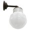 Vintage Industrial White Wall Lamp in Porcelain and Opaline Glass, Image 3