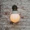 Weiße Industrielle Vintage Wandlampe aus Porzellan & Opalglas 8