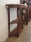 Walnut Console with Marble Top, 1980s 8