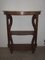 Walnut Console with Marble Top, 1980s 4