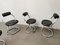 Chromed Metal and Black Leather Dining Chairs by Giotto Stoppino, Italy, 1970s, Set of 8 9