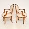 Französische Vintage Salon Stühle aus Nussholz, 1930er, 2er Set 3
