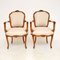 Vintage French Walnut Salon Chairs, 1930s, Set of 2 2