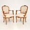 Französische Vintage Salon Stühle aus Nussholz, 1930er, 2er Set 1
