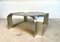 Large Sculptural Square-Shaped Aluminium & Smoked Glass Low Coffee Table, Germany, 1960s 4