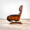Reclining Armchair with Footrest in Curved Wood & Leather by George Mulhauser for Plycraft, 1950s, Image 6