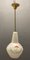 Lámpara colgante italiana vintage de vidrio opalino, años 50, Imagen 4