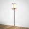 Hohe Messing Wandlampe und Opalglas Schirm von Stilnovo, 1950er 3