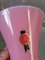2-Tone Pink Glass Vase from Empoli, 1970s 5