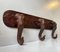 Hand-Carved Elephant Coat or Towel Rack in Dark Wood, 1930s, Image 6