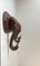 Hand-Carved Elephant Coat or Towel Rack in Dark Wood, 1930s 3