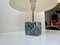 Scandinavian Cubic Table Lamp in Blue Agate, Image 6