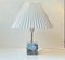 Scandinavian Cubic Table Lamp in Blue Agate, Image 1