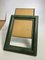 French Green Stitched Leather Picture Frame in the style of Jacques Adnet, 1940 5