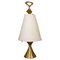 Arte Brass and Glass Table Lamp attributed to Max Ingrand for Fontana, Italy, 1950s 1