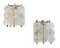Crystal and Chromed Metal Wall Lamps from Filvem Voghera, Italy, 1968s, Set of 2 2
