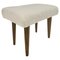 Mid-Century Stool in Sheep Skin Fabric, 1970s, Image 1