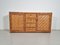 Rattan Parquet Style Credenza Sideboard, Italy, 1970s, Image 1