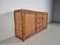 Rattan Parquet Style Credenza Sideboard, Italy, 1970s 2