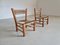 French Rustic Chairs in Elm Wood & Straw by Charlotte Perriand, 1960s, Set of 2 1