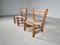 Französische rustikale Stühle aus Ulmenholz & Stroh von Charlotte Perriand, 1960er, 2er Set 2